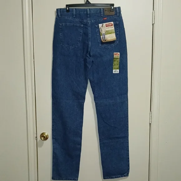 Wrangler Men's 38X38 Regular Fit Blue Jeans - Picture 3 of 13